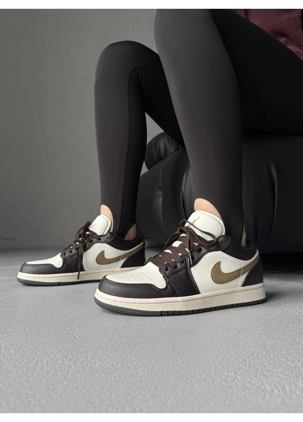 Кроссовки женские Nike Air Jordan 1 Low Shadow Brown Sail | Найк Эир Джордан 1 коричневые No Brand коричневые демисезоны (375818136)