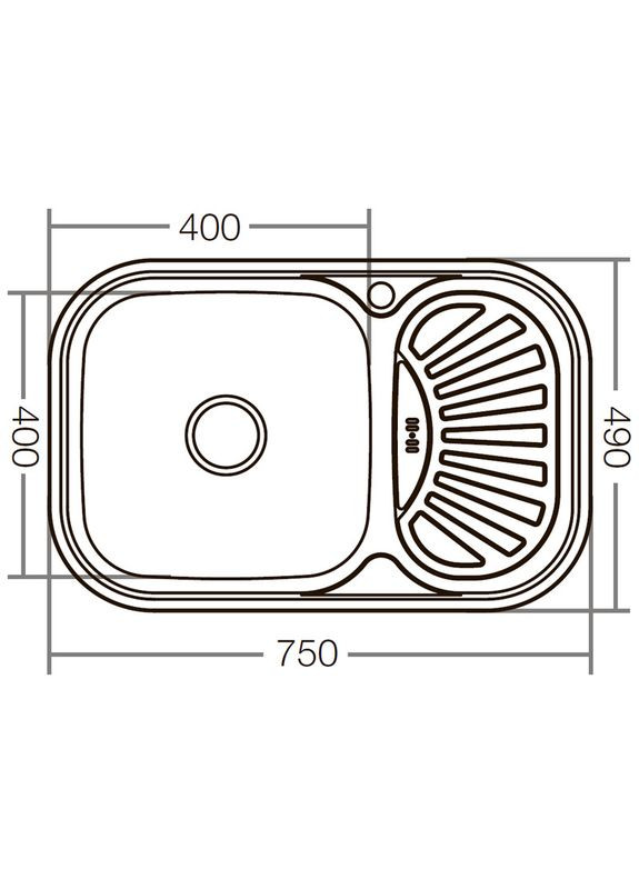 Кухонная мойка Z7549-08-180E Satin модель ZX1606 Zerix (370285826)