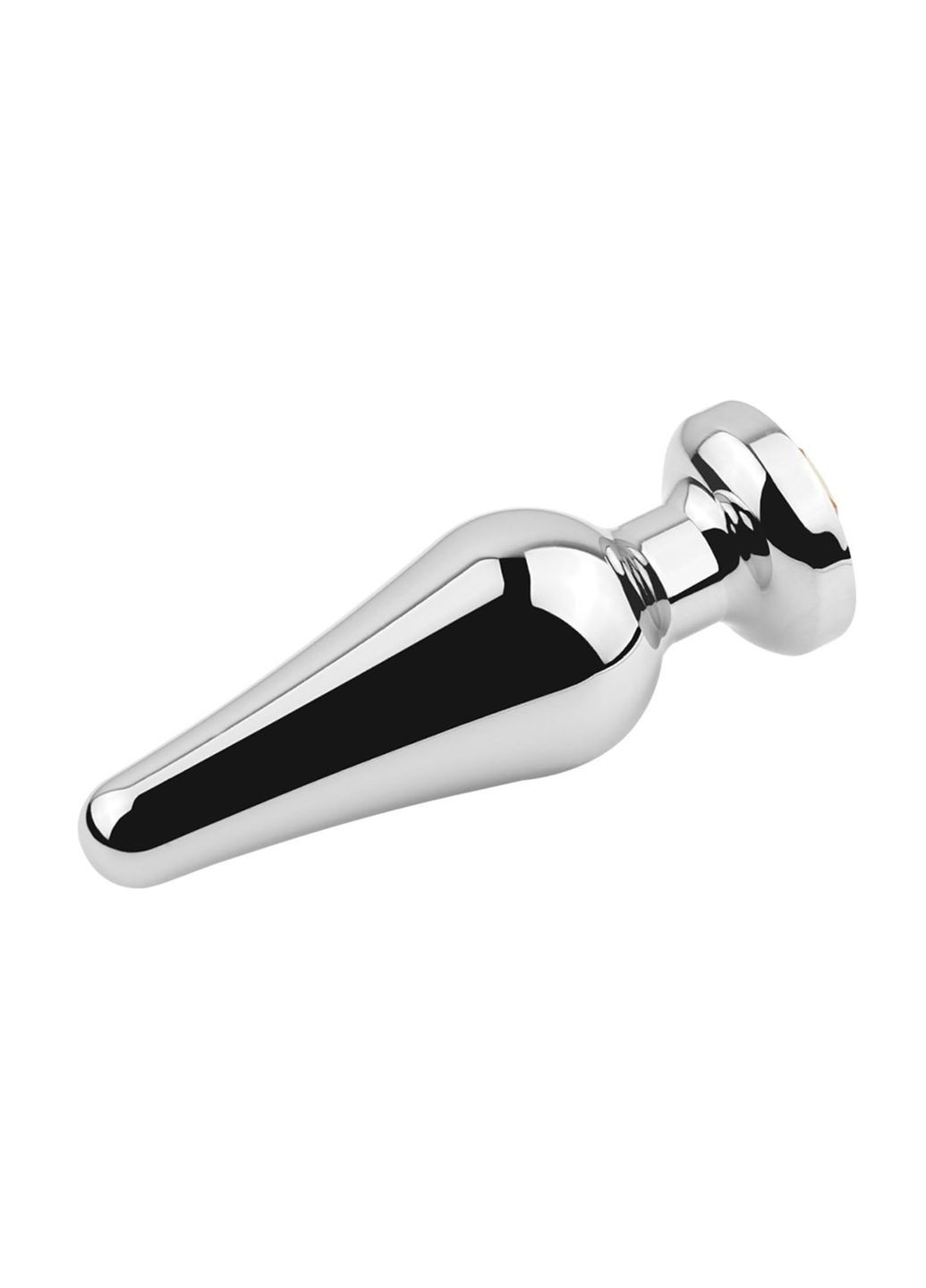 Металева анальна пробка с кристалом фіолетового кольору Soft Touch (301425178)