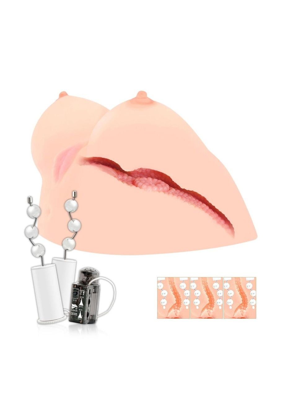 Мастурбатор Juilana Breast 2WayPlus с вибрацией и массажем Kokos (328962408)