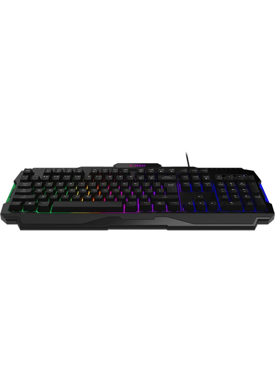 Мембранная клавиатура 104 клавиши USB черная ColorLED MSI (388414727)