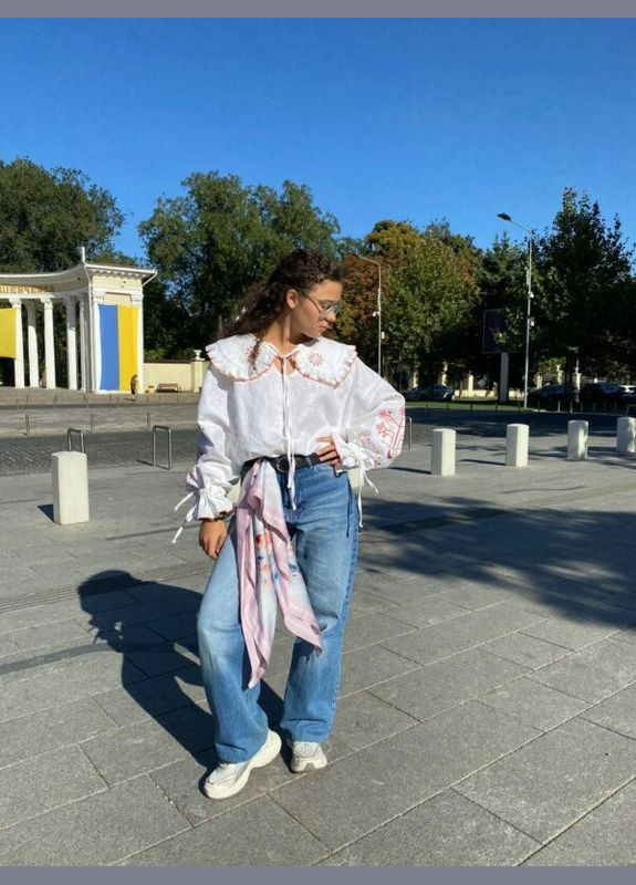 Хустка жіноча дизайнерська шовкова з принтом Балерини 90×90 MKNC301226 Modna KAZKA (336934089)