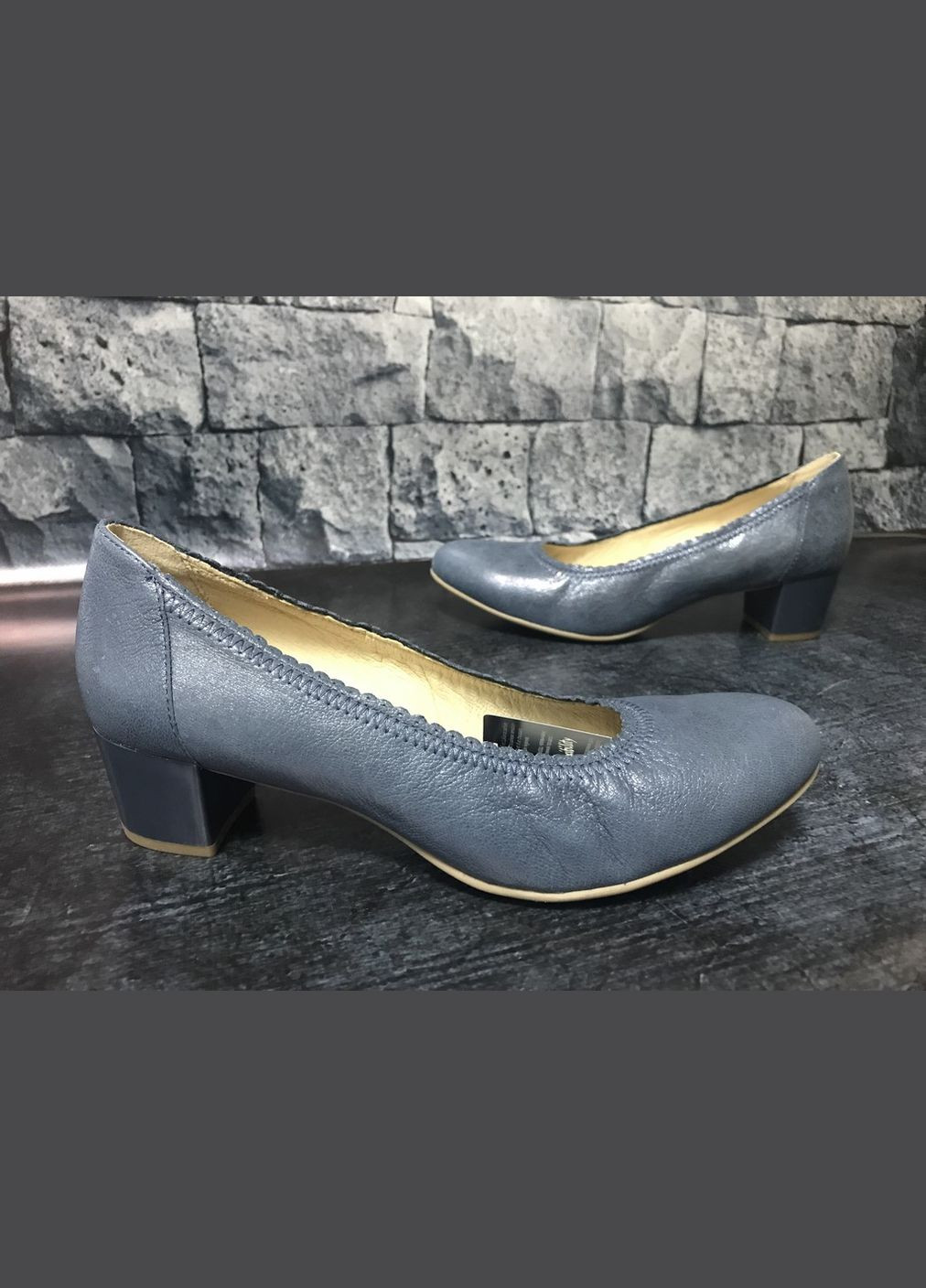 Caprice Стильные натуральные туфли синего цвета, Тм, Германия светло-синий з натуральная кожа, — демисезон (303356689)