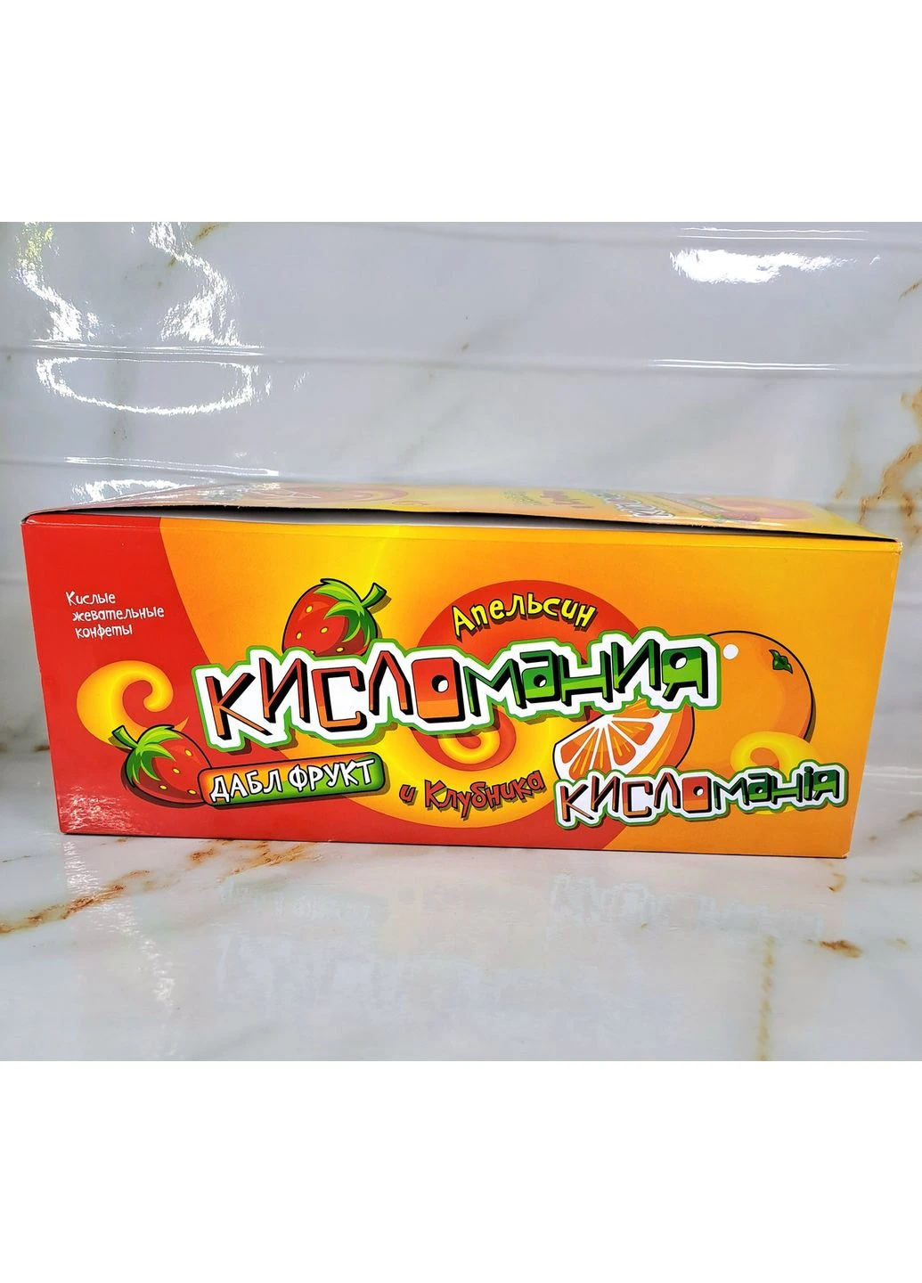 Жевательный мармелад «Кисломания» Апельсин-Клубника No Brand (376363587)