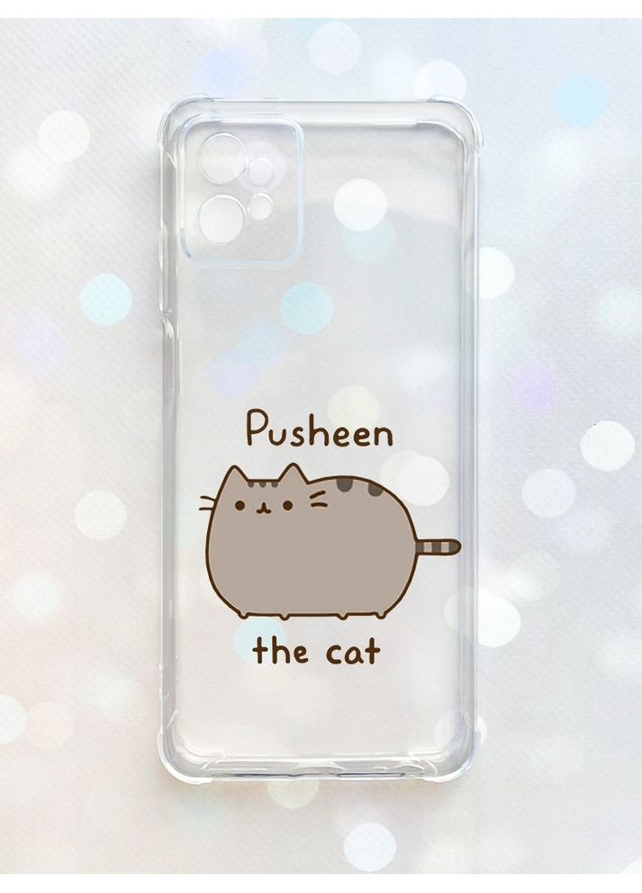 Чехол с утолщёнными углами на Motorola Moto G32 Пушин котик (принт 412) Creative (356125590)