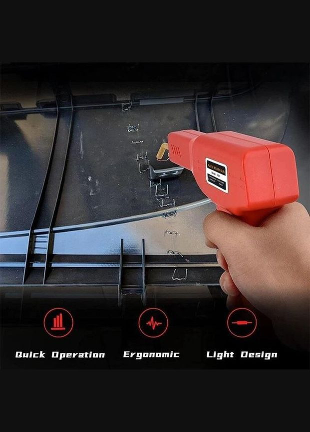 Паяльник електричний для ремонту пластику Паяльник для паяння пластикових бамперів + 200 скоб Червоний (R051148) Bodasan (317297253)