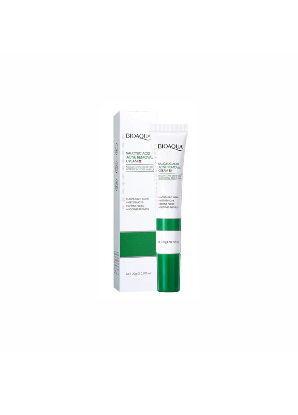 Крем для обличчя проти акне з екстрактом саліцилової кислоти Salicylic Acid Acne Removal Cream, 20 мл Bioaqua (290561745)