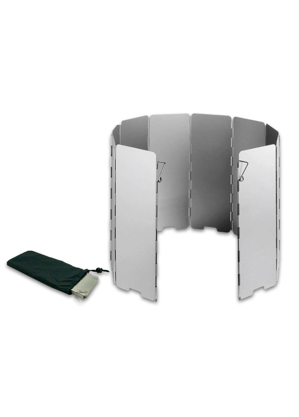 Складаний вітрозахисний екран для газового пальника. Вітрозахист для туристичних плит. No Brand (340689061)