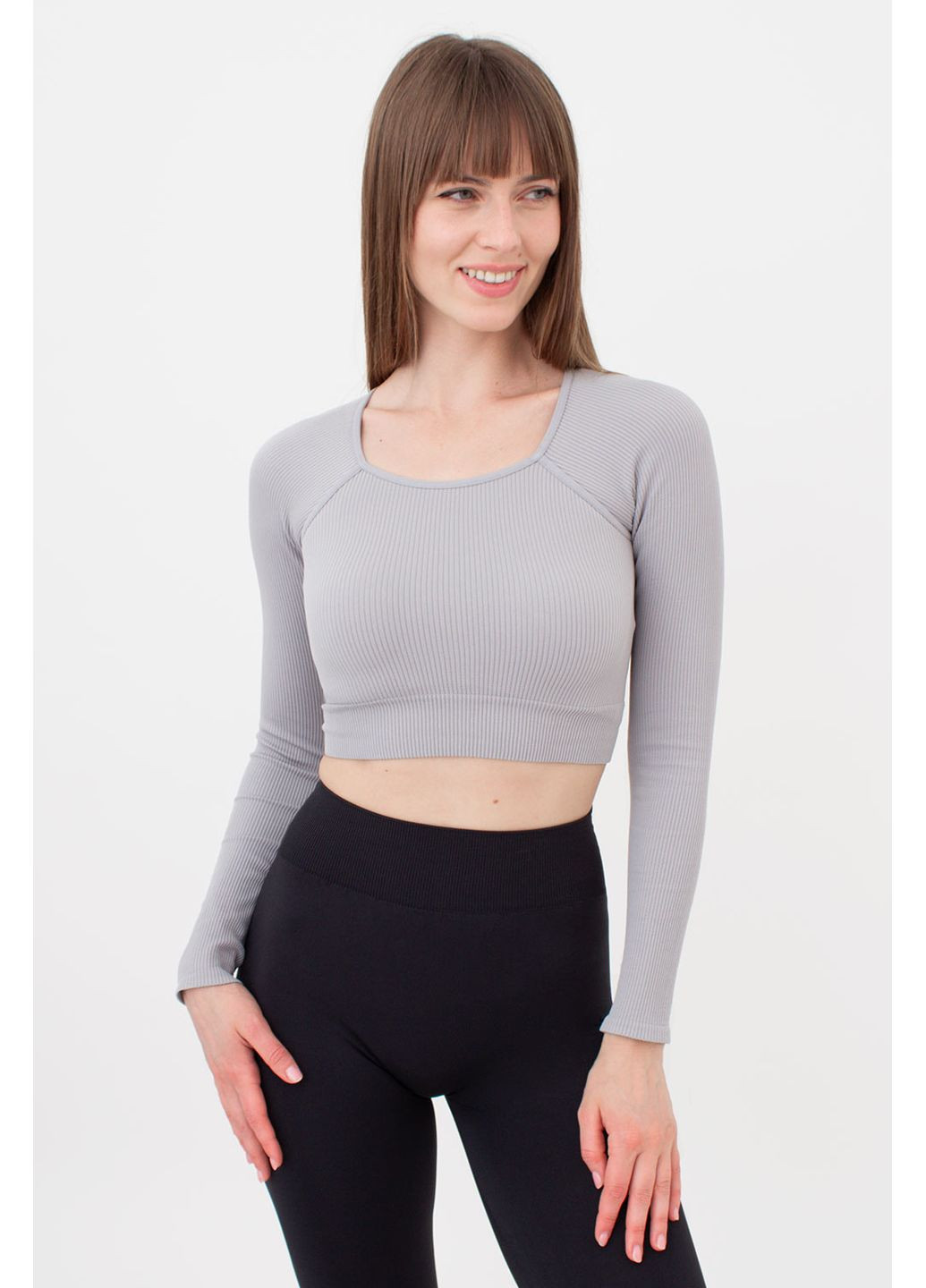 Топ укороченный Giulia T-SHIRT WITH LONG SLEEVES - (351853875)