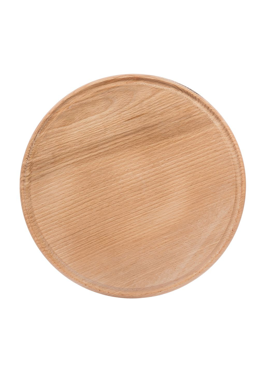 Дошка для піци кухонна дерев'яна обробна з бука з обідком Ø 30 см Woodly (294944492)