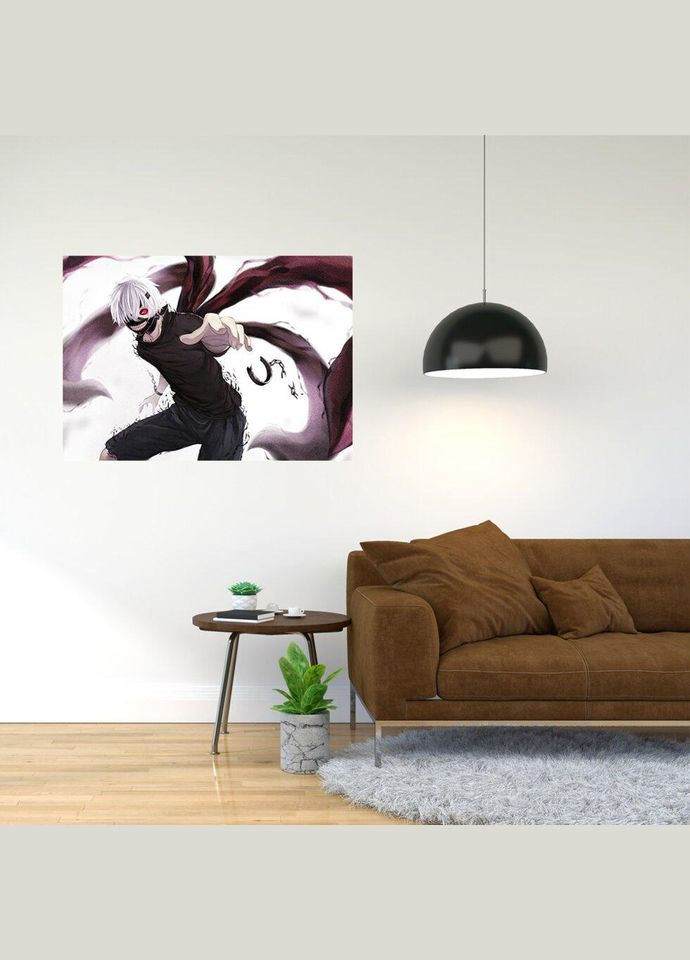 Плакат- с принтом "Tokyo Ghoul - Токийский гуль (манга в жанре темного фэнтези аниме)" A2 Кавун постер (316209711)