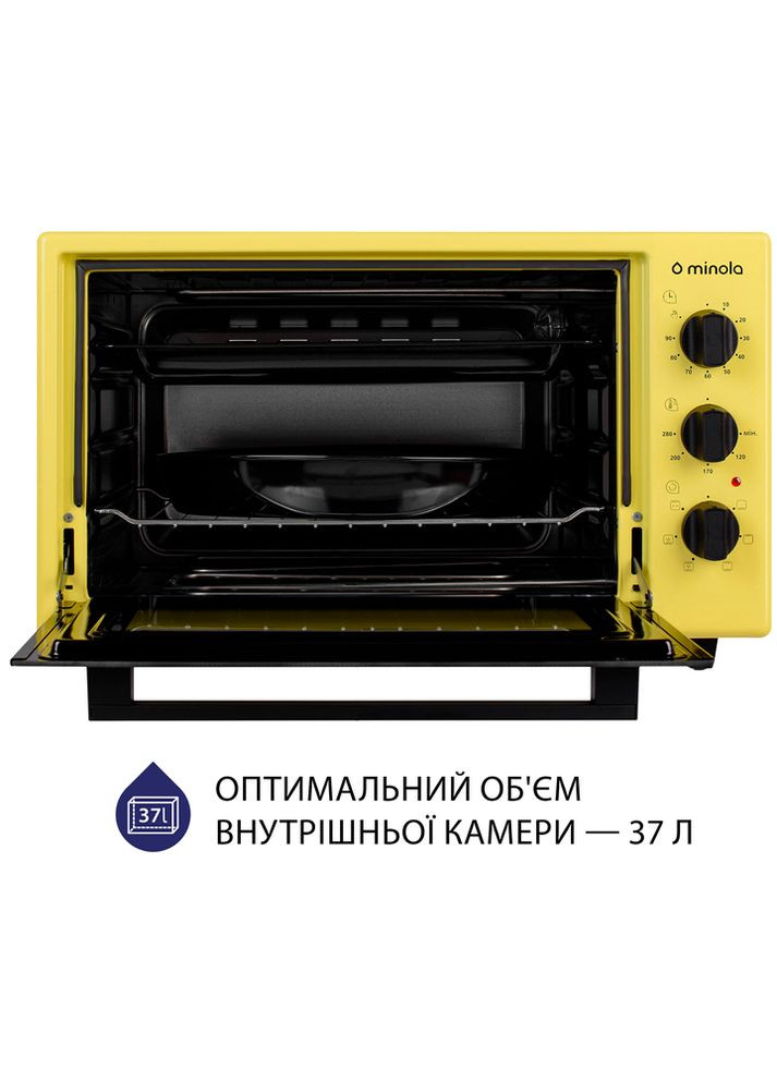 Духовка FOET 3714 UA (желто-голубая) MINOLA (362214759)