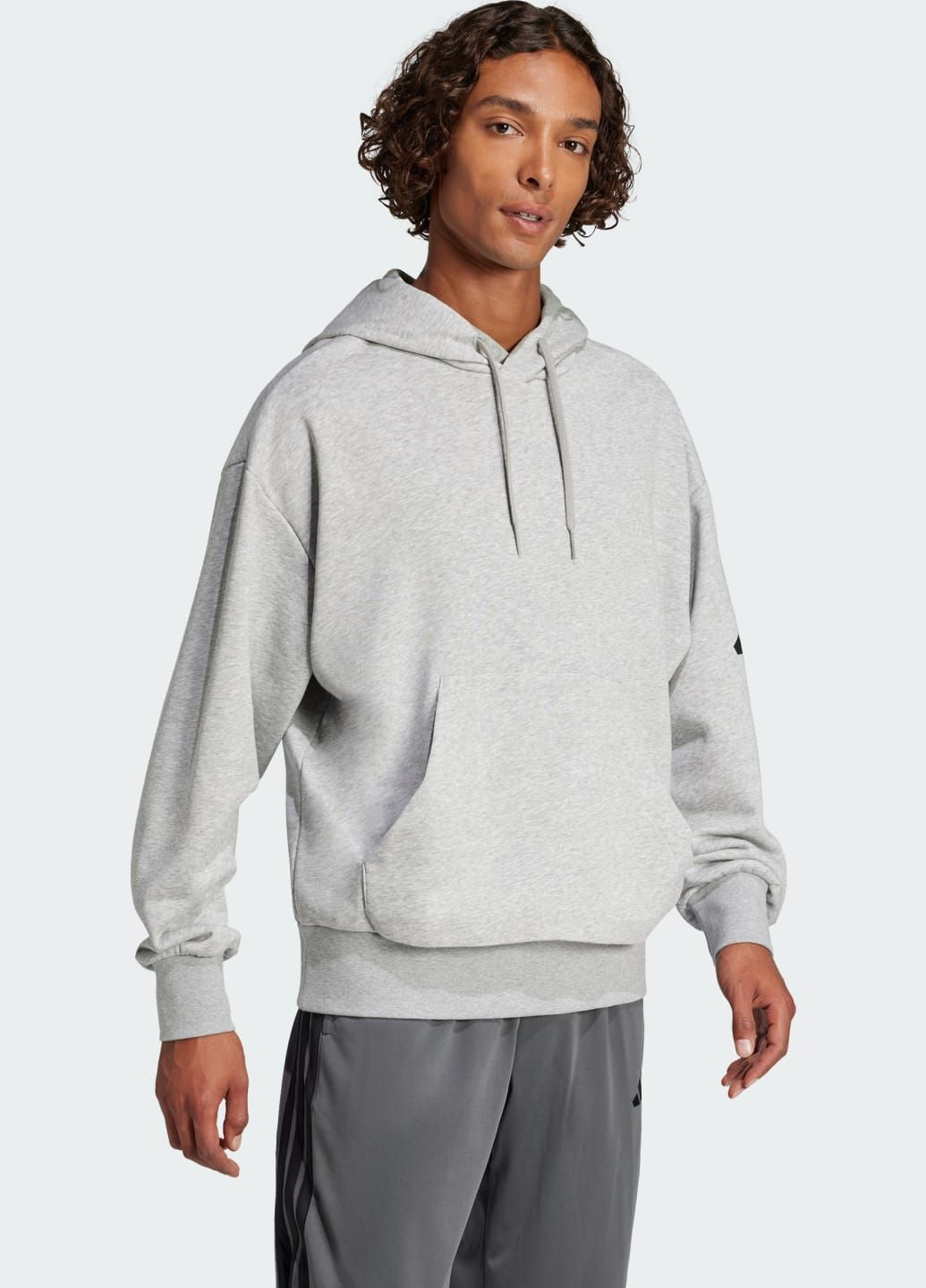 Худи Essentials Loose-Fit 3 Bar Logo French Terry adidas (368834441)