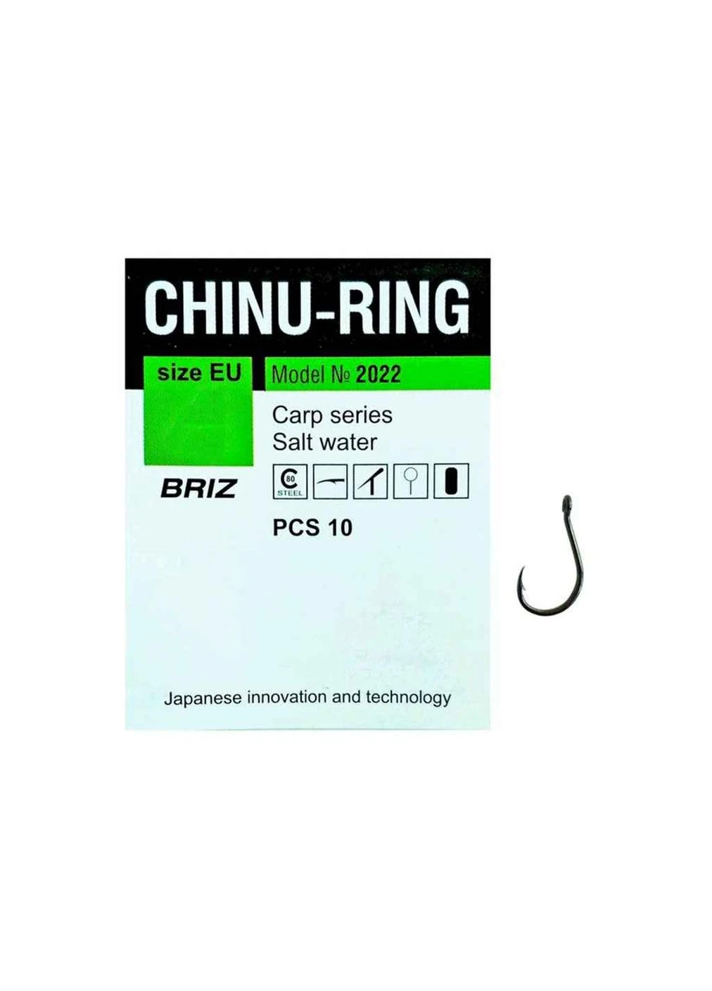 Гачок для мирної риби Chinu-carp № (10 шт/уп) 2022BN BRIZ (399507852)