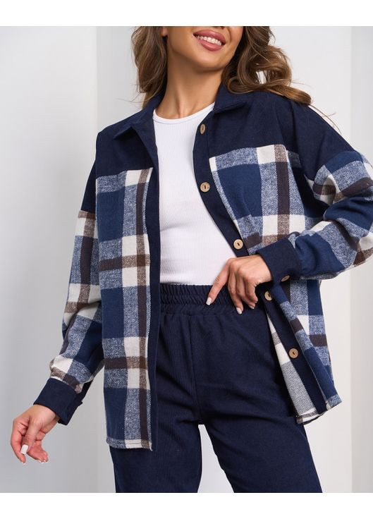 Костюм из клетчатой басни и вельвета ISSA PLUS (358068261)