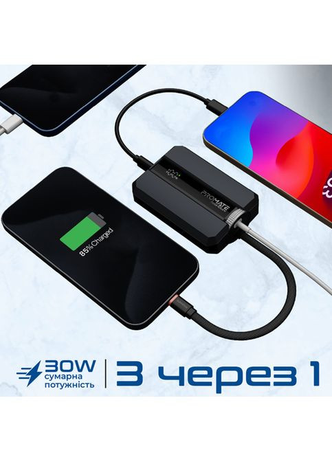 Powerbank Neo-10Uni 10000 mAh 30W Power Delivery Black (neo-10uni.black) Promate (323130598)