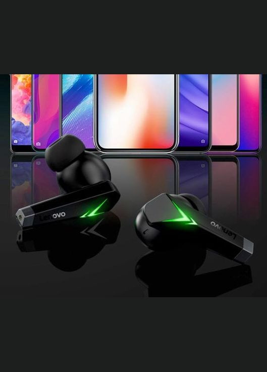 Наушники беспроводные LP6 игровая гарнитура стерео в кейсе черная Lenovo (303396853)