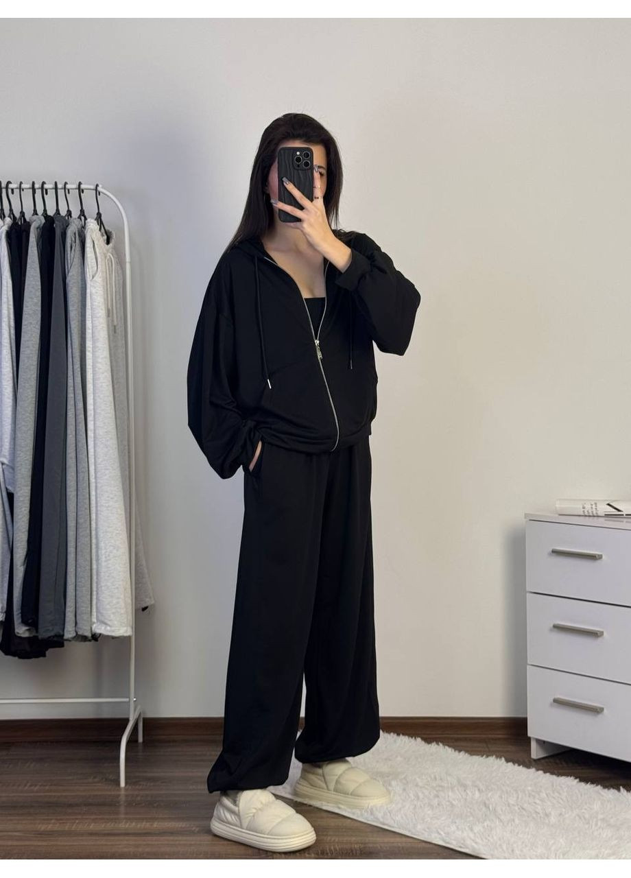 Костюм (кофта, брюки), цвет Черный Fashion (361668220)