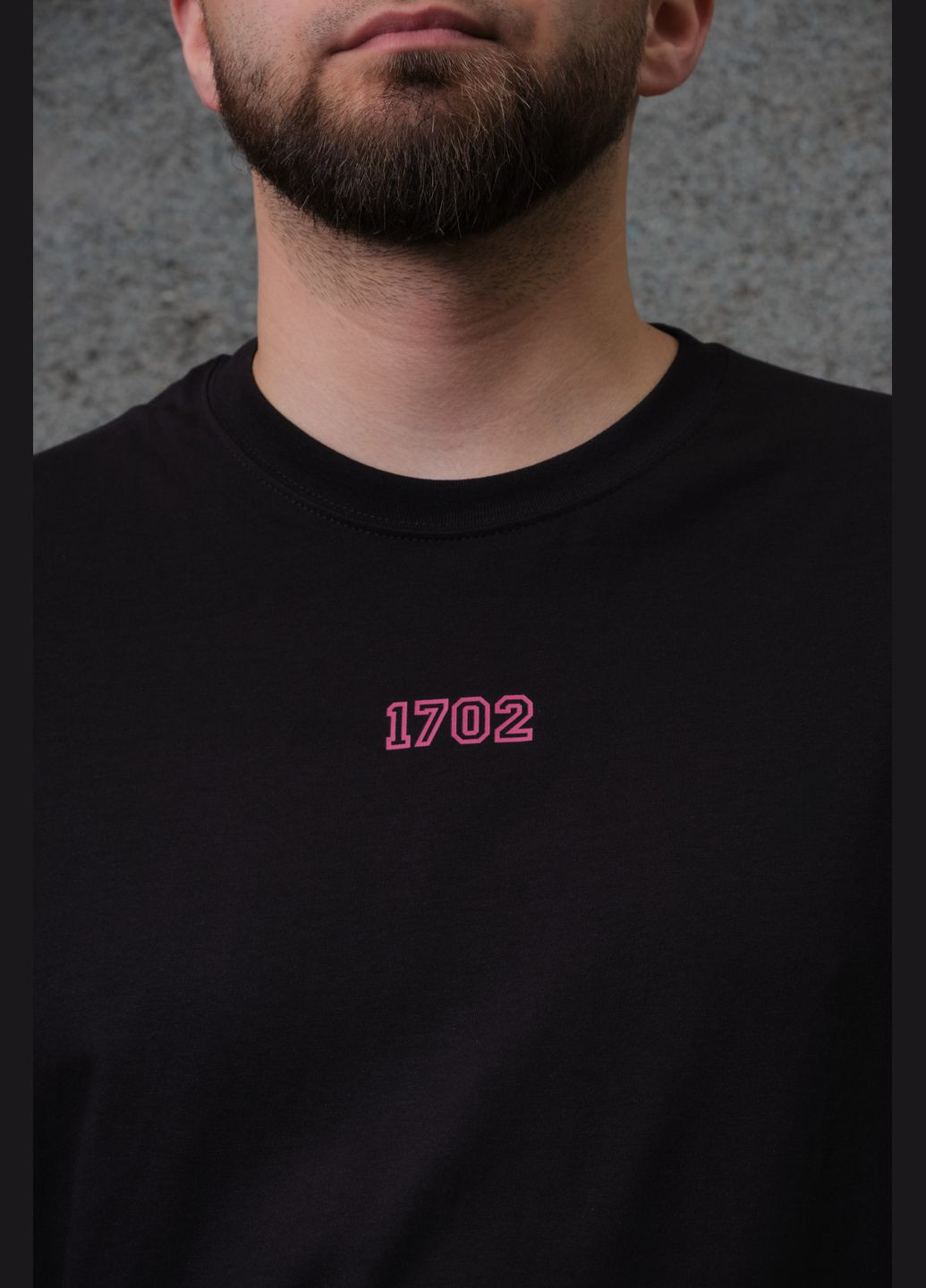 Чорна чоловіча оверсайз футболка з принтом mistake з довгим рукавом Without