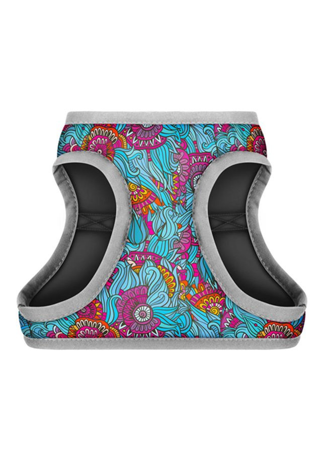 Шлея для собак мягкая Clothes c QR паспортом, рисунок "Лето", XS3, В 32-35 см, С 22-24 см WAUDOG (332879948)