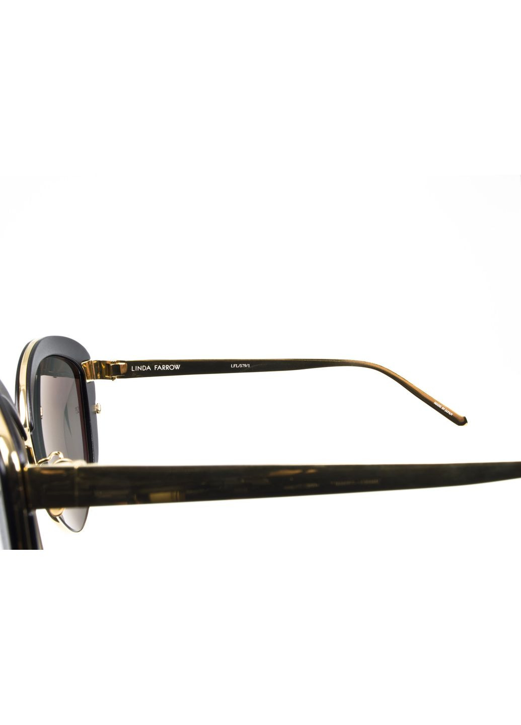 Окуляри сонцезахисні жіночі LFL/579/1 Титан Позолота Made in Japan Linda Farrow (366972245)