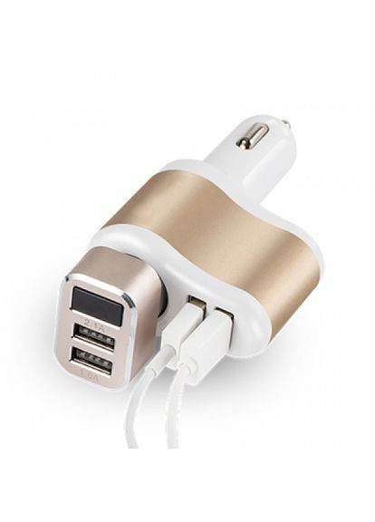 Зарядний пристрій CC303 2 USB 2.1A Gold / White (CC-303-GDWH) XoKo cc-303 2 usb 2.1a gold / white (268143678)