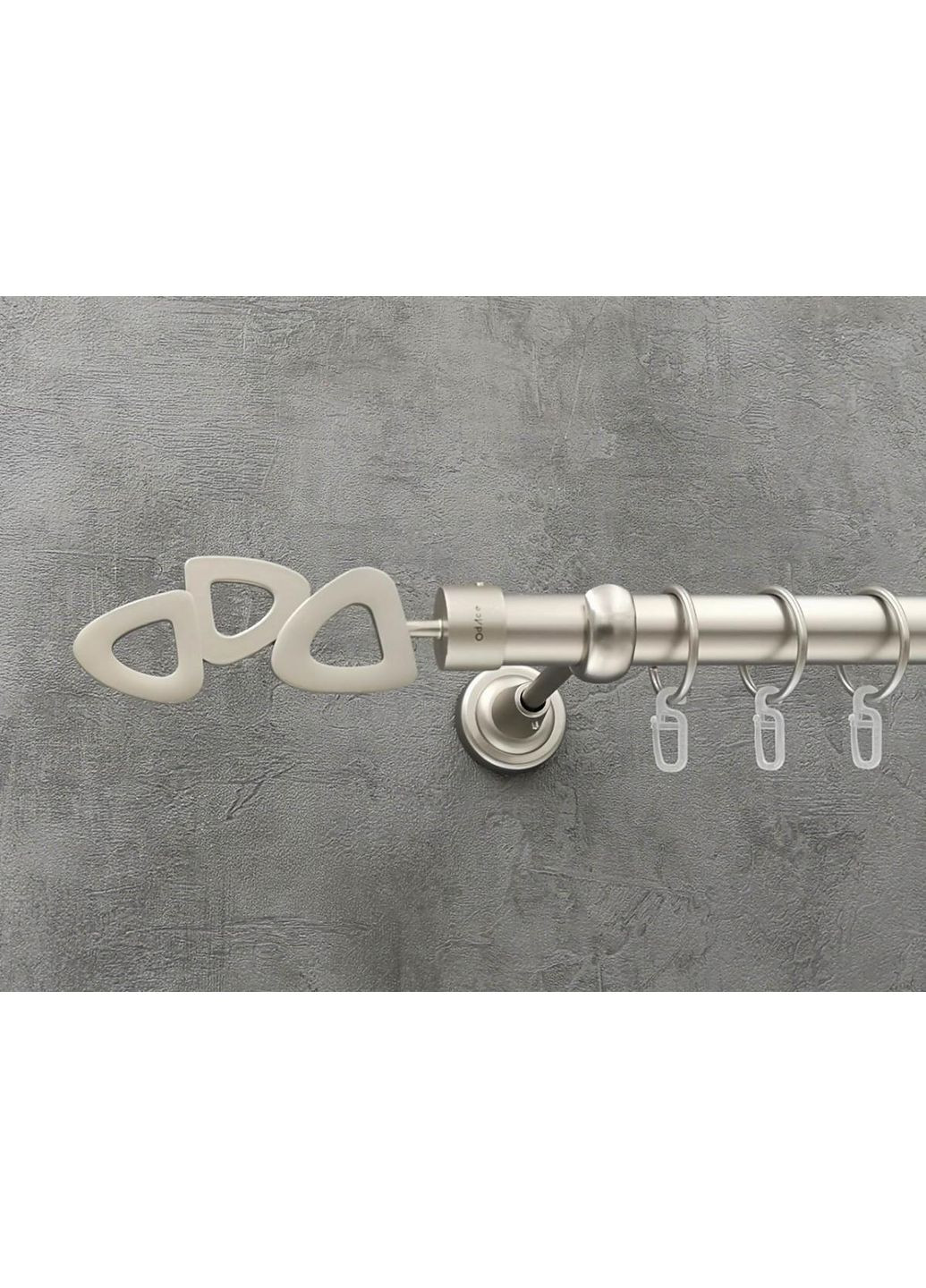 Карниз Лілет гладка штанга одинарний відкритий 25 мм 200 см Сатин Quadrum (352782635)