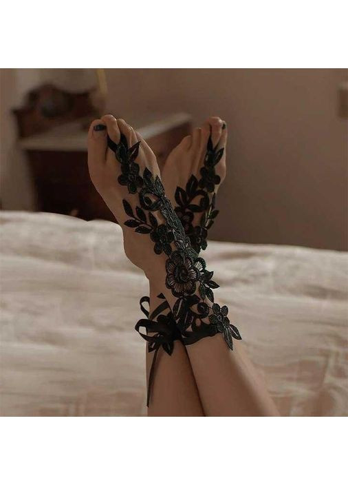 Кружевные цветочные гольфы с подвязками XS/S/М/L (1,2,3,4) No Brand (368669150)