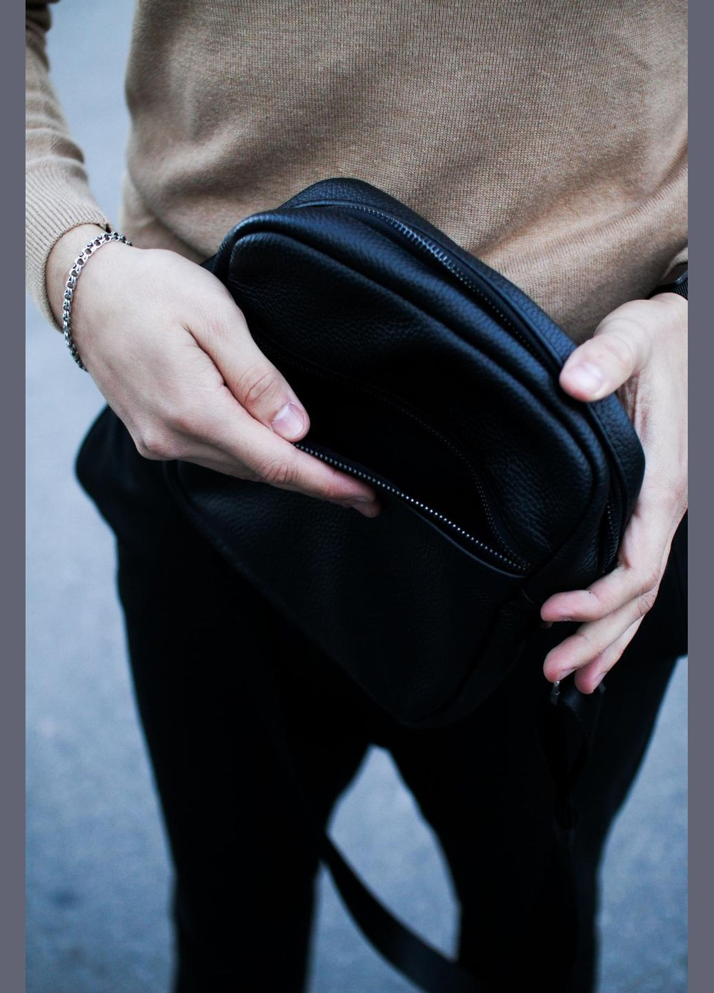 Мужская сумка мессенжер из натуральной кожи (025) SKILL (336950624)