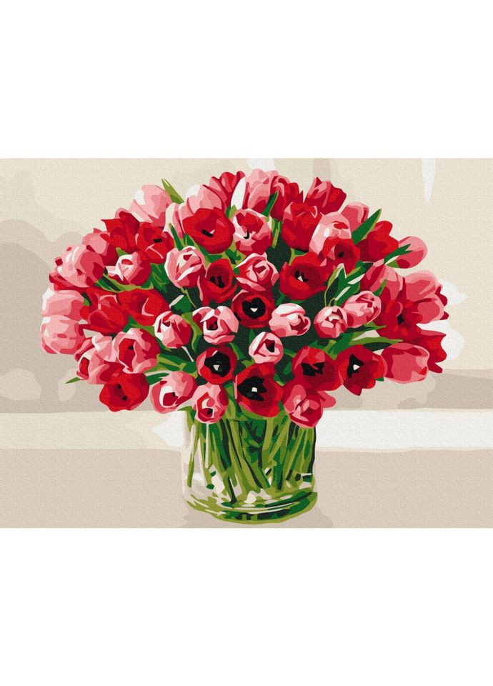 Картина по номерам "Букет для любимой тюльпанов" RBS51742, Brushme (333700843)