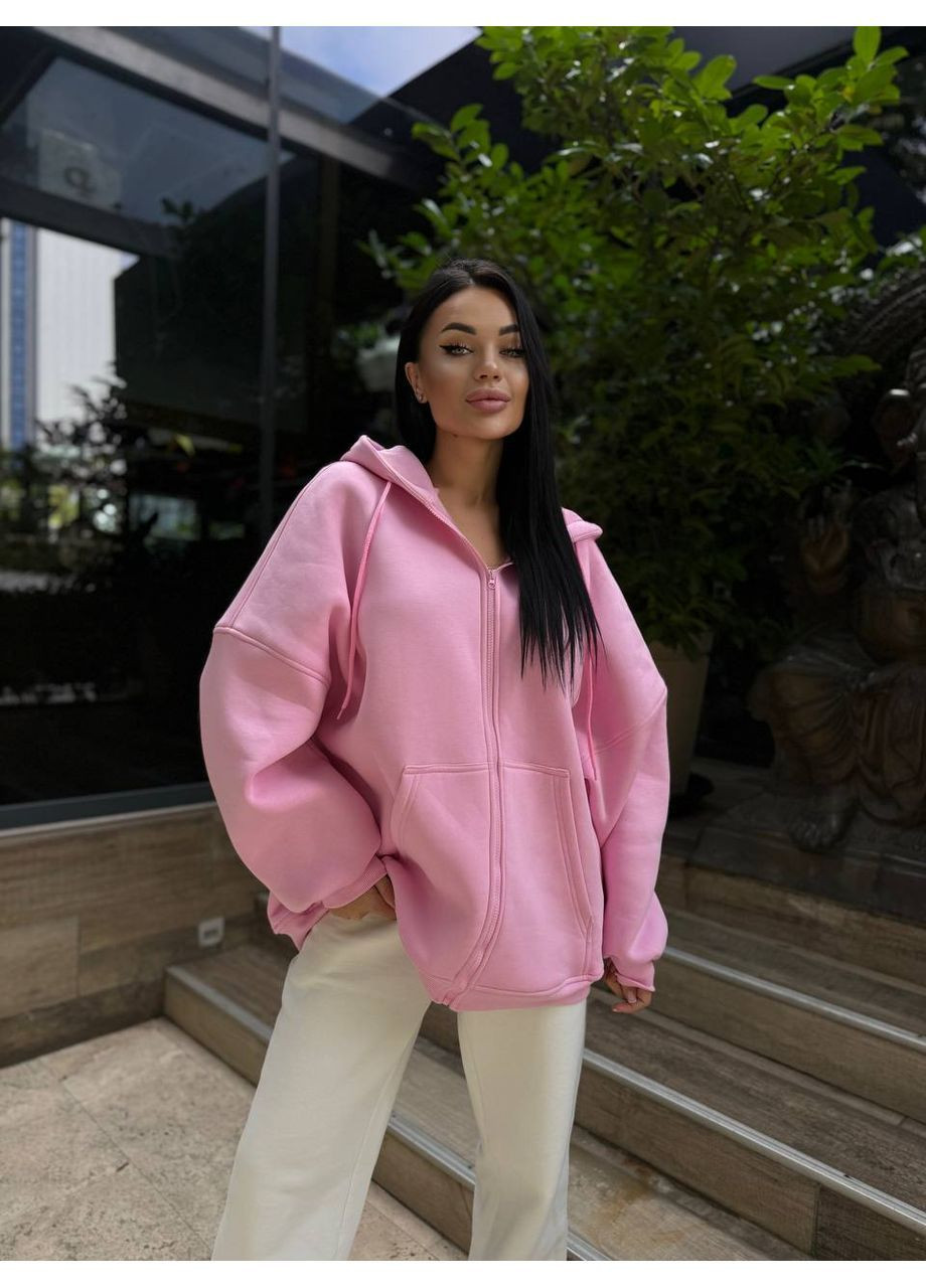 Стильная розовая тощая oversize с молнией No Brand (365751523)