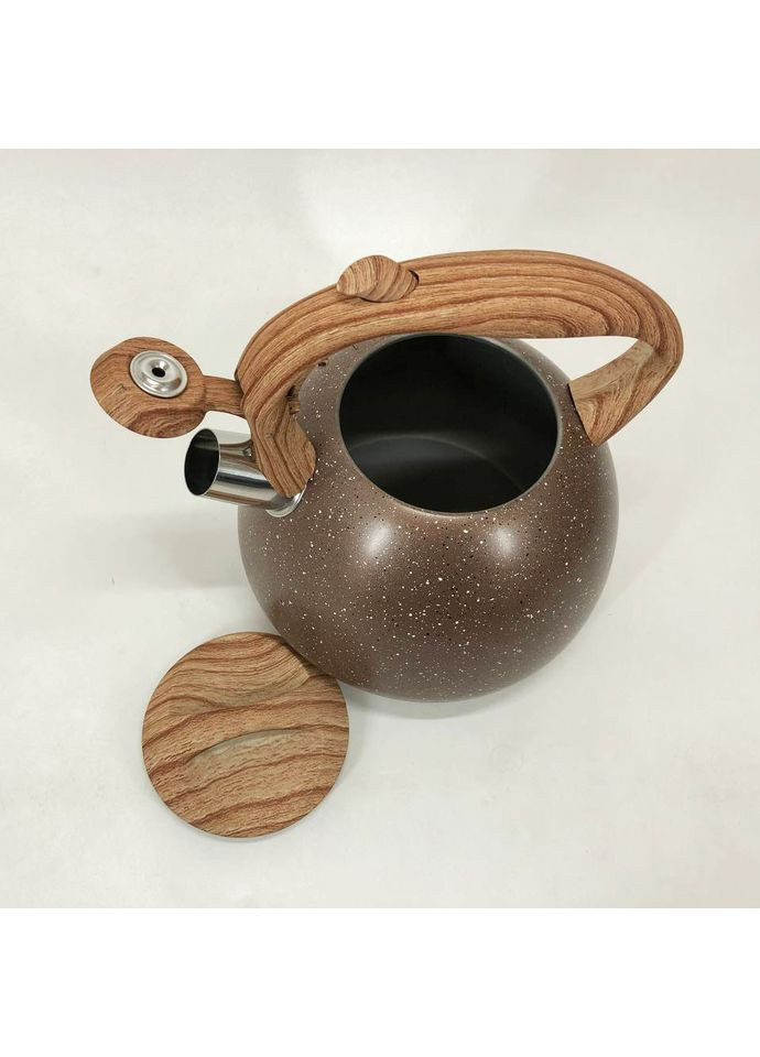 Чайник со свистком UN-5306 2,7л мрамор, качественный чайник для газовой плиты. Цвет: Unique (365813140)