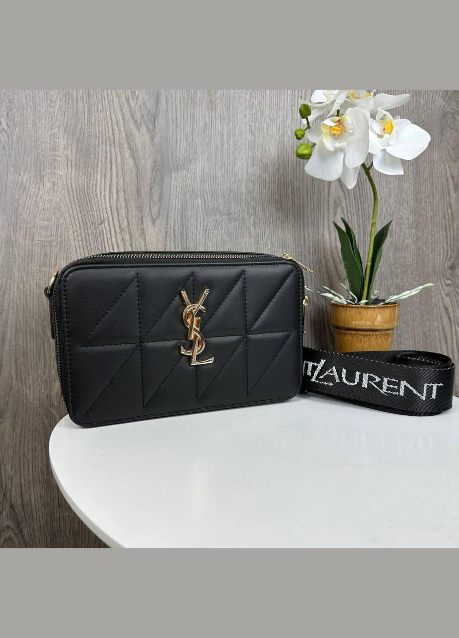 Стильная каркасная мини-сумочка клатч из экокожи с металлическим логотипом черная (sku_1546Ч) No Brand (330576555)