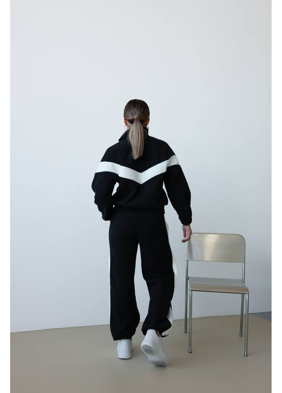 Трендовий жіночий костюм із контрастними лініями на поларі — новинка сезону ❤️ (ЗАМІР В ОПИСІ) GD/GL Модний простір (370147240)