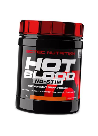 Предтрен без кофеина, Hot Blood No-Stim, 375г Арбуз (11087014) Scitec Nutrition (322726674)