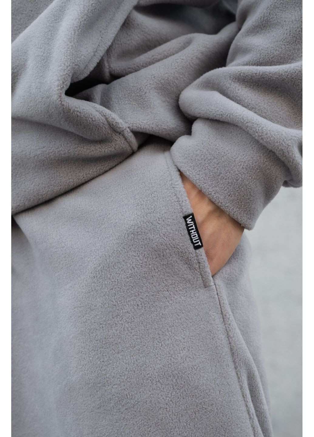 Серые кэжуал демисезонные джоггеры брюки Without