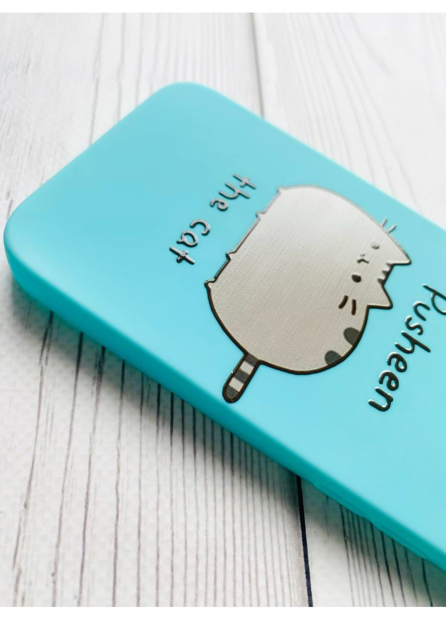 Матовий чохол на Xiaomi Redmi 12 Бірюзовий Пушин котик (принт 412) Creative (356126771)