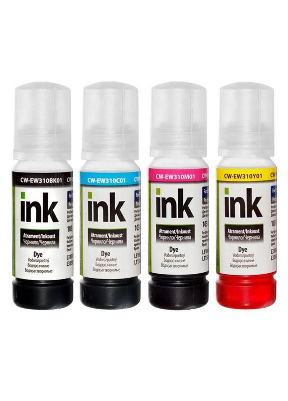 Комплект чернил CW Epson L-3100/3110/3150/3151 BK/C/M/Y (CW-EW310SET01) 4*70мл Colorway (370617401)