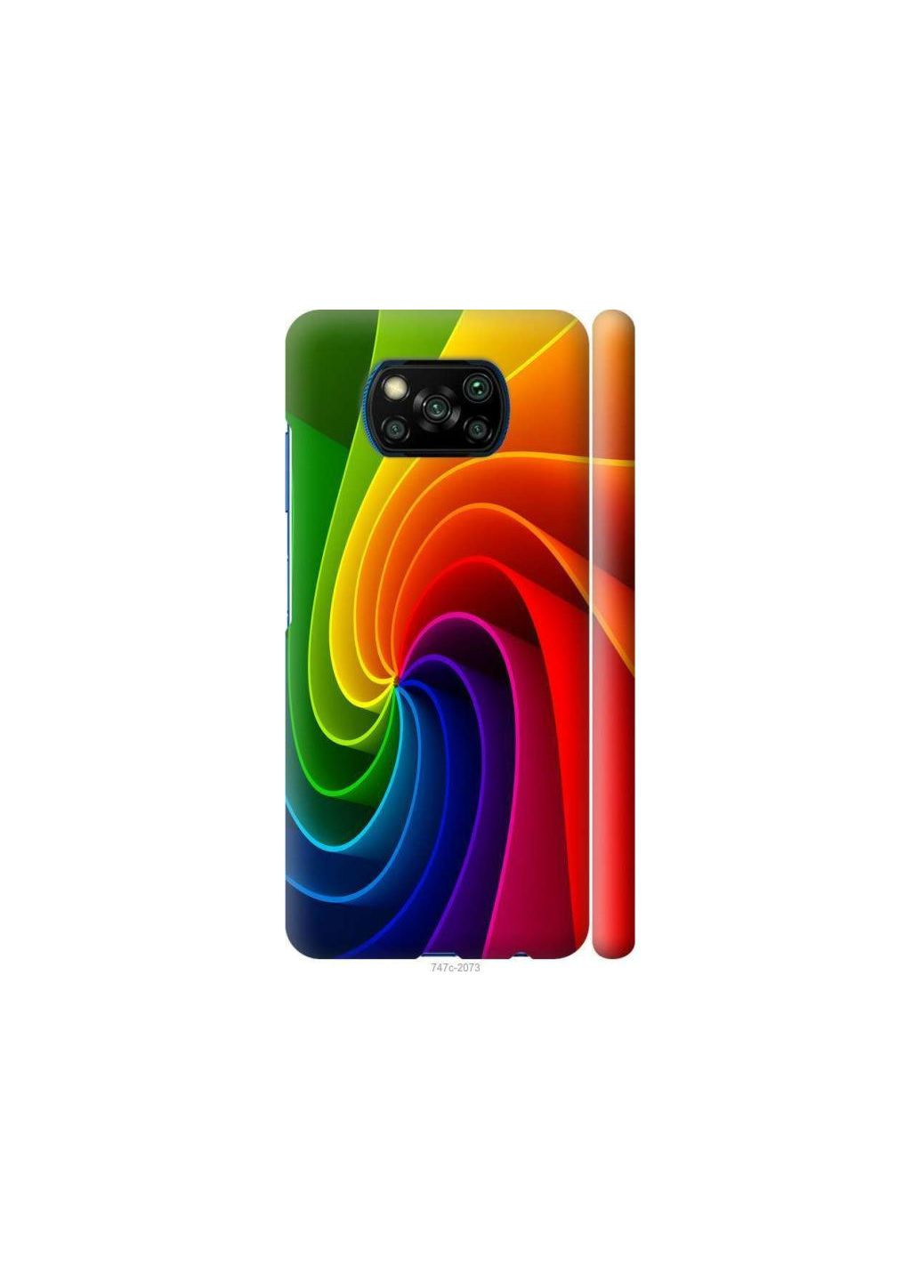 Чехол на Xiaomi Poco X3 Pro Радужный вихрь MMC (292114154)