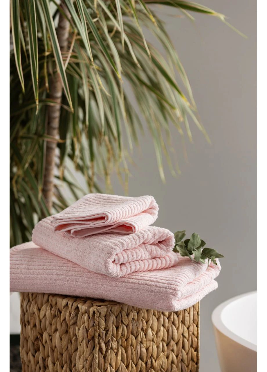 Набір рушників Magma Family 30х50см 2шт, 50х90см 2шт, 70х140см, 90х150см HYGG смужка рожевий