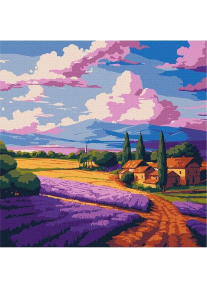 Картина по номерам - Лавандовое поле ©art_selena_ru 30х30 см IDEYKA (362203719)