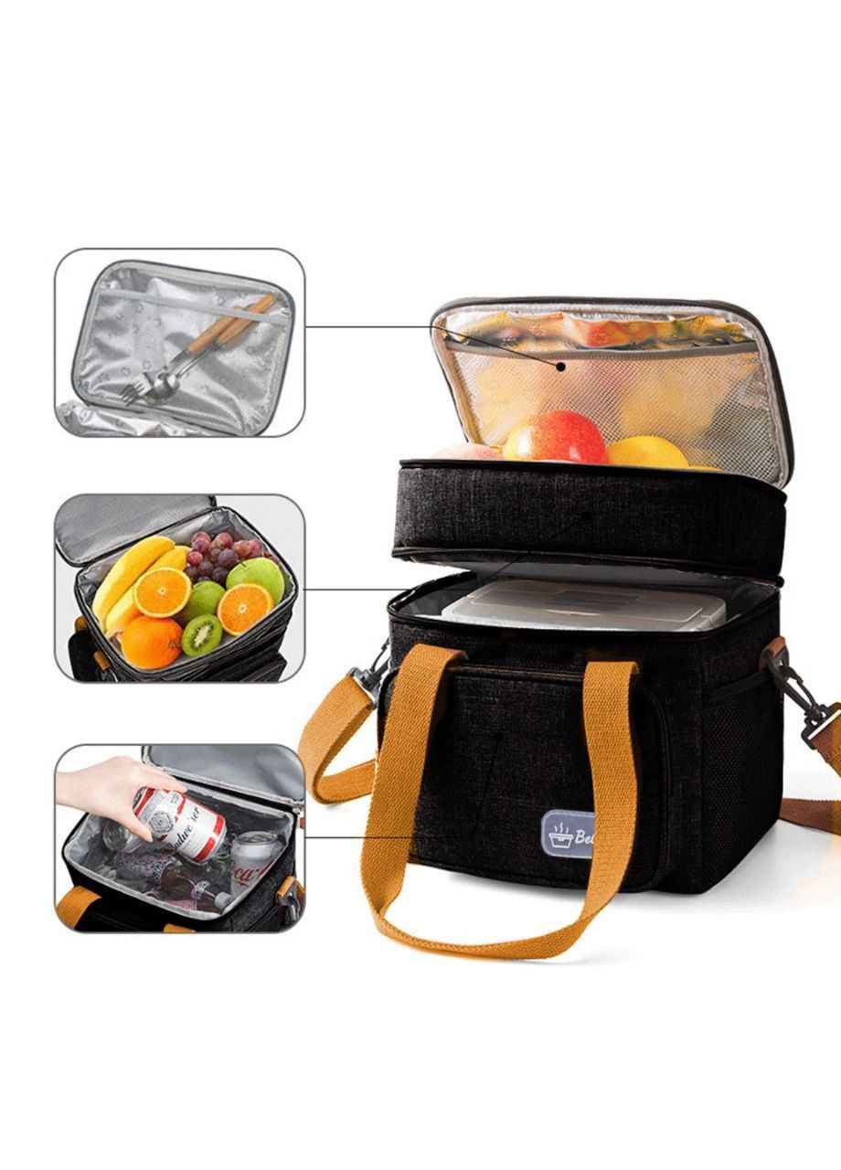Термосумка 2 отдела сумка-холодильник для еды портативная No Brand (320768885)