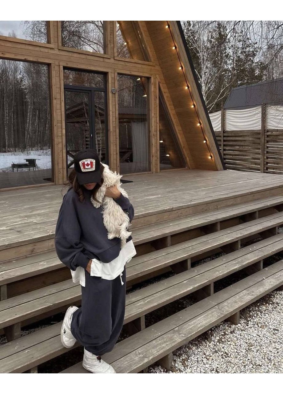 Женский теплый костюм с имитацией футболки — ЗАМЕРЫ В ОПИСАНИИ Vione (367077148)