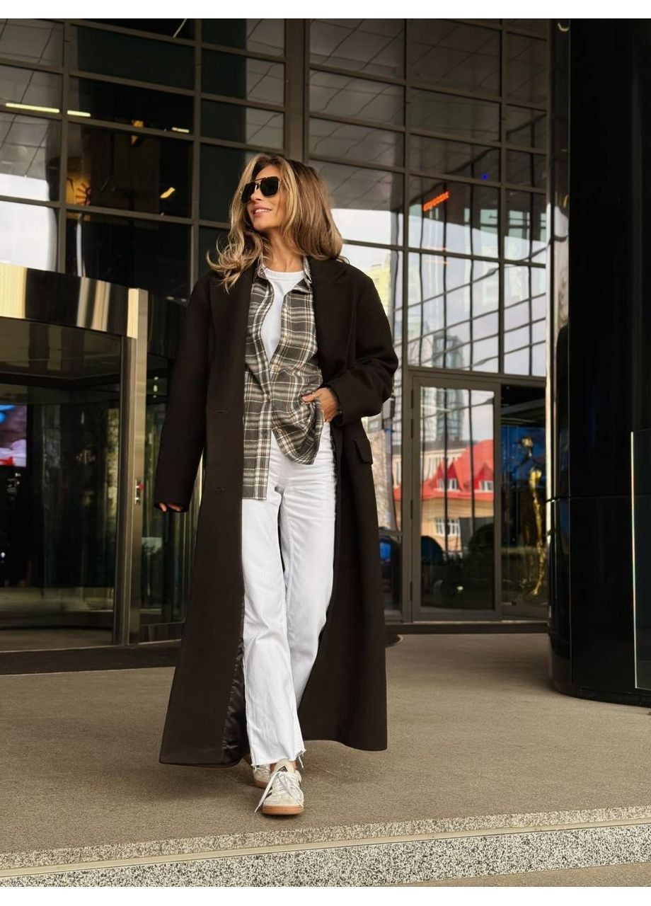 Коричневое демисезонное Пальто WOGUE MAXI, цвет Коричневый milirud