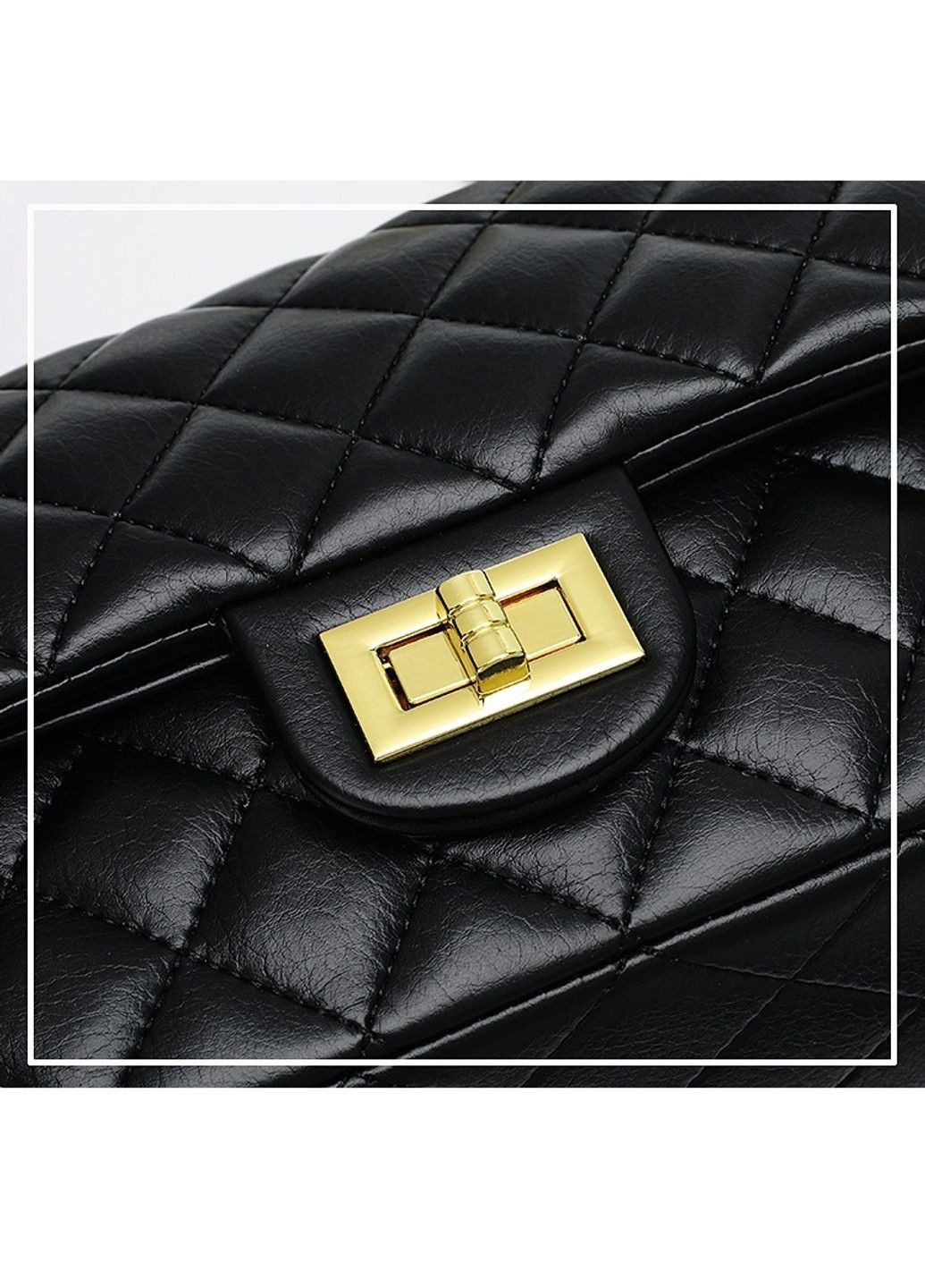 Женская сумка кроссбоди черная стеганая из экокожи No Brand (364134811)