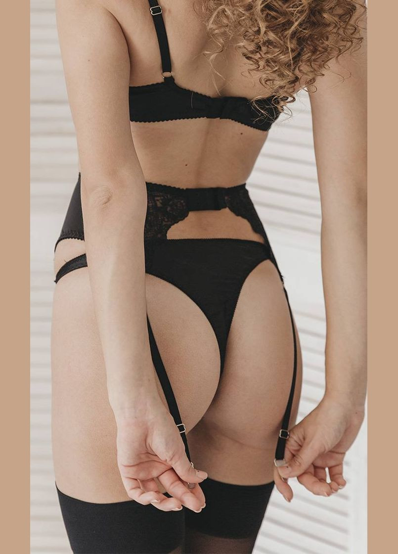 Черный демисезонный пояс для чулок - balkonet kari shop atelier черный (146ac-1820-bl) Ova Ova Brand