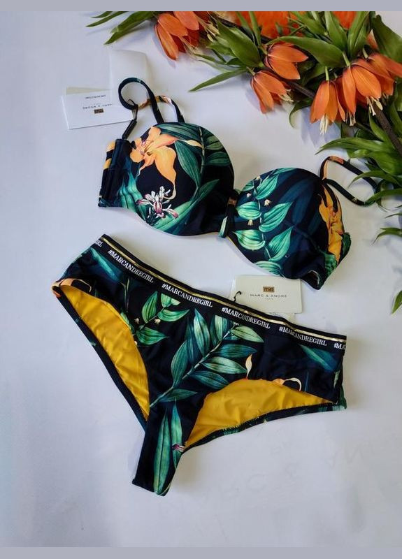 Комбінований літній вишуканий, модний роздільний купальник бандо marc andre 2101-962 бандо Marc & André