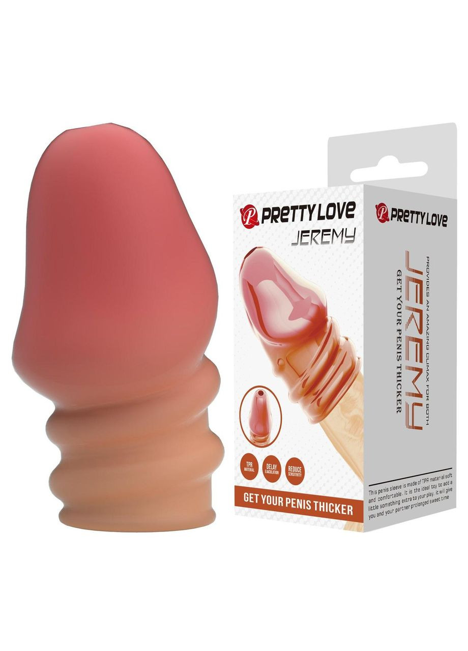 Насадка на пенис эластичная из мягкого материала Pretty Love "Jeremy" Baile LyBaile (335878111)