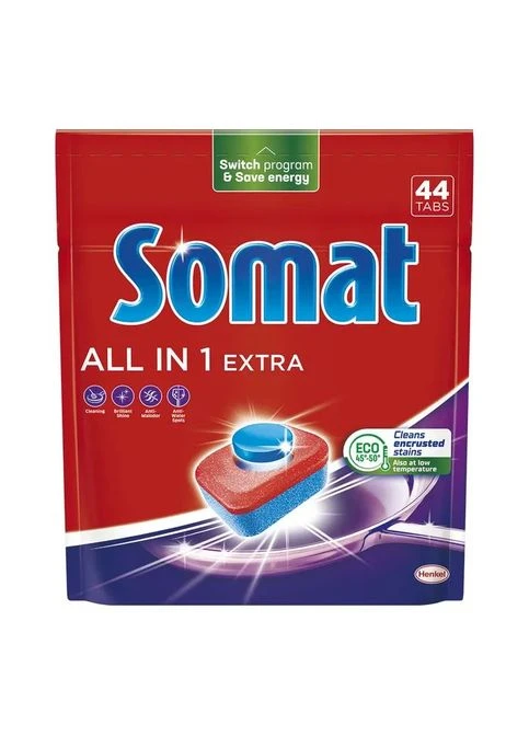 Таблетки для посудомийних машин All in 1 Extra 44 шт. (9000101809190) Somat All in 1 Extra 44 шт. (378870163)