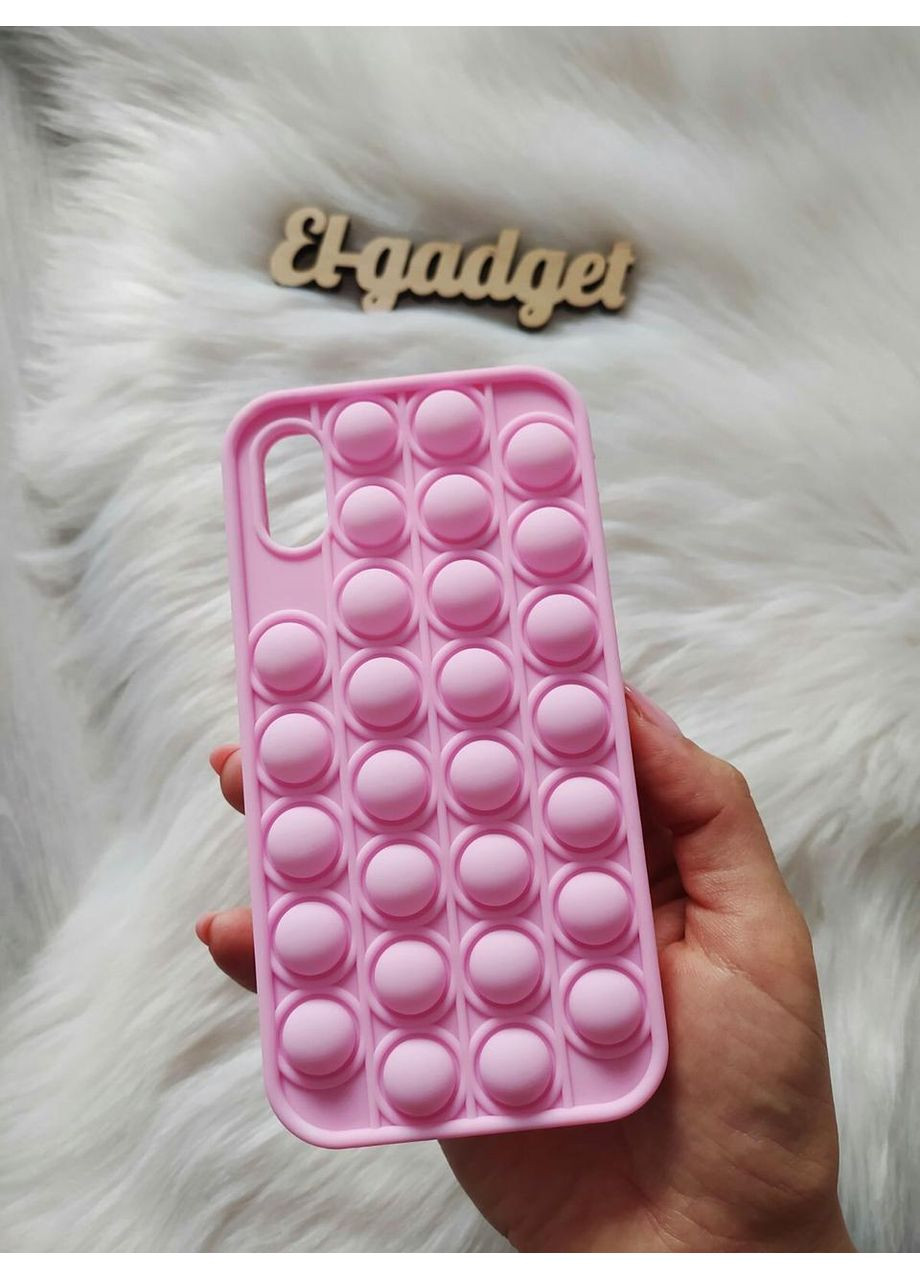 Чохол Pop it для XR антистрес Попіт силіконовий рожевий No Brand (360896538)